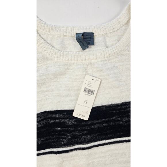 NWT Left of Center XS Shadowed Tunic Sleeveless Cotton Knit Asymmetric preppy - Picture 6 of 8